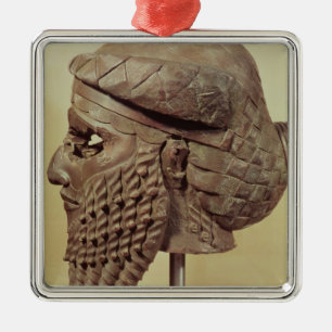 Head of Sargon I 2400-2200 BC Metal Tree Decoration