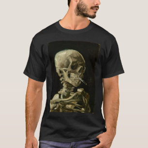 Head of Skeleton with Cigarette by Van Gogh T-Shirt