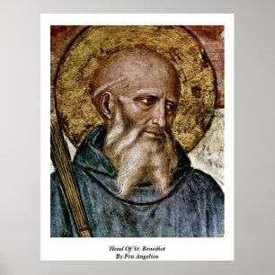 Head Of St. Benedict By Fra Angelico Poster
