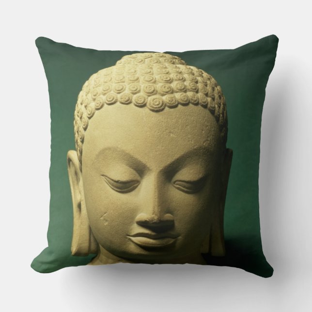Head of the Buddha, Sarnath (sandstone) Cushion (Front)