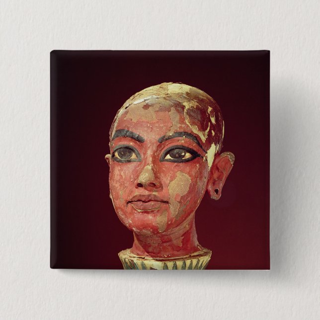 Head of the child king emerging 15 cm square badge (Front)