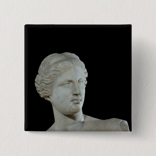 Head of the Venus de Milo, c.100 BC 15 Cm Square Badge (Front)