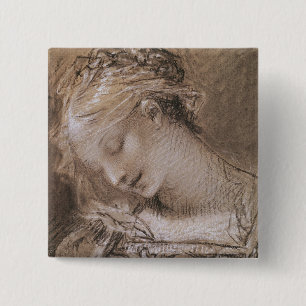 Head of the Virgin 15 Cm Square Badge