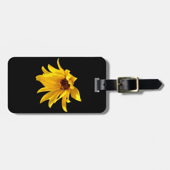 Head of yellow daisy Helenium Luggage Tag (Front Horizontal)