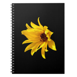 Head of yellow daisy Helenium Spiral Notebook