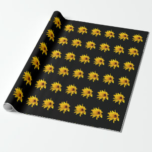 Head of yellow daisy Helenium Wrapping Paper