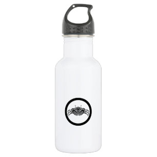 Head-on sea crab in circle 532 ml water bottle