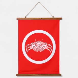 Head-on sea crab in circle hanging tapestry