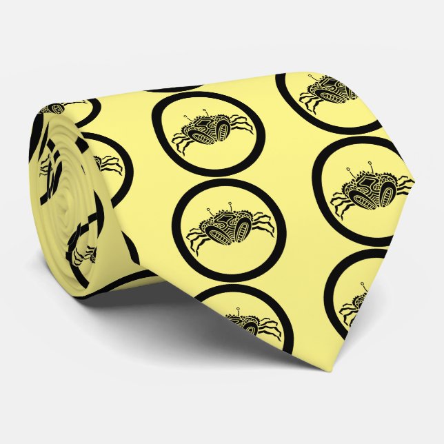 Head-on sea crab in circle tie (Rolled)