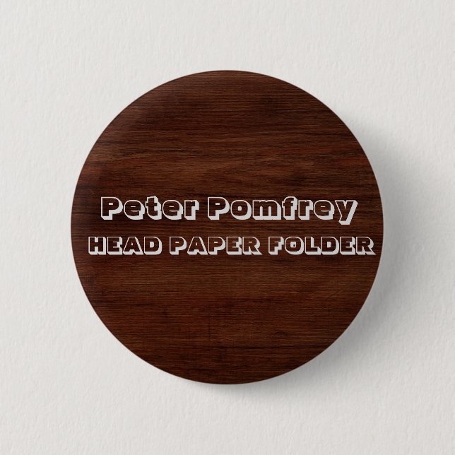 Head Paper Folder - funny, novelty  6 Cm Round Badge (Front)