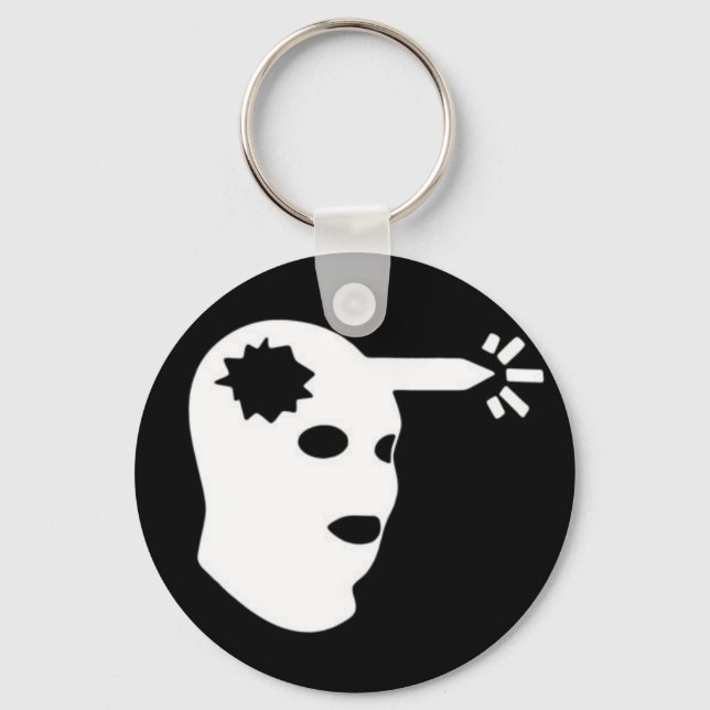 head shot key ring (Front)
