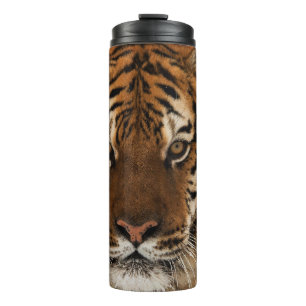 Head Shot of Siberian Tiger Thermal Tumbler