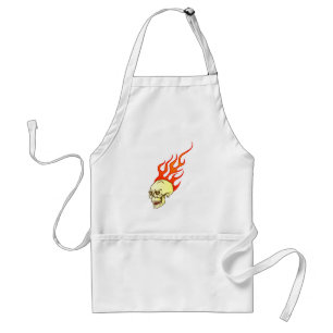 head skull flames flames standard apron