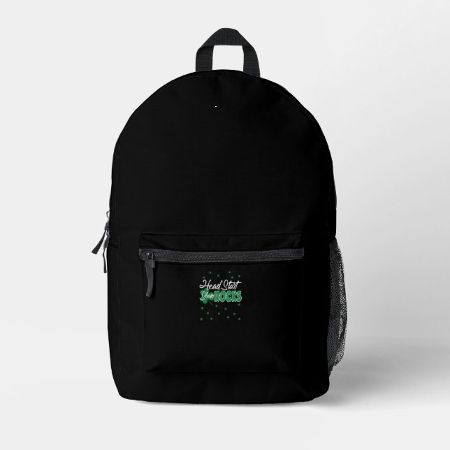 Head Start ShamROCKS St. Patrick's Day School Shir Printed Backpack (Front)