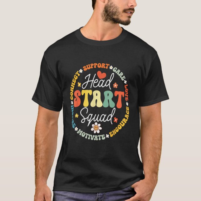 Head Start Squad Homeschool Teacher Headstart Back T-Shirt (Front)