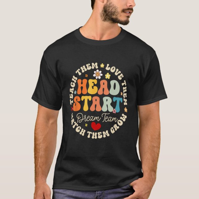 Head Start Squad Homeschool Teacher Headstart Back T-Shirt (Front)