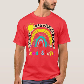 Head Start Teacher Leopard Rainbow Head Start Teac T-Shirt