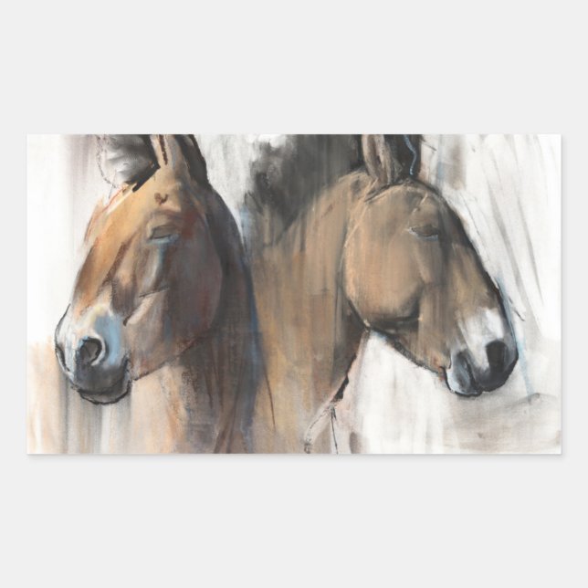 Head Study Rectangular Sticker (Front)