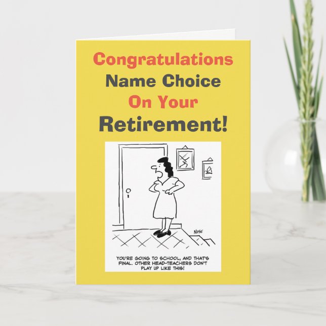 Head Teacher Retirement Card (Front)