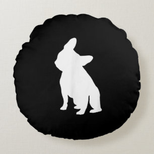 Head Tilt Apparel Frenchie Head Bulldog Lover Gift Round Cushion