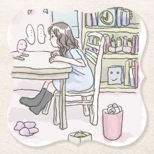 head to a table paper coaster