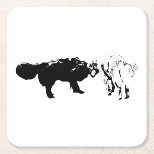 Head-to-Head Companions Autumn Mug Square Paper Coaster