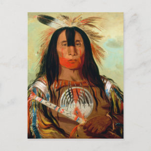 Head war chief of the Blood Indians. Postcard