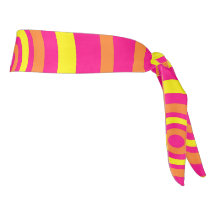 Headband With Hot Pink Yellow and Orange Design