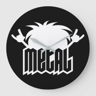 Headbanging Hair Metal Madness Large Clock