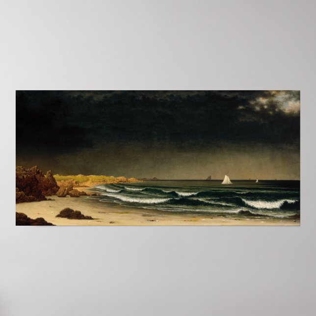 Heade - Approaching Storm, Beach Near Newport Poster (Front)