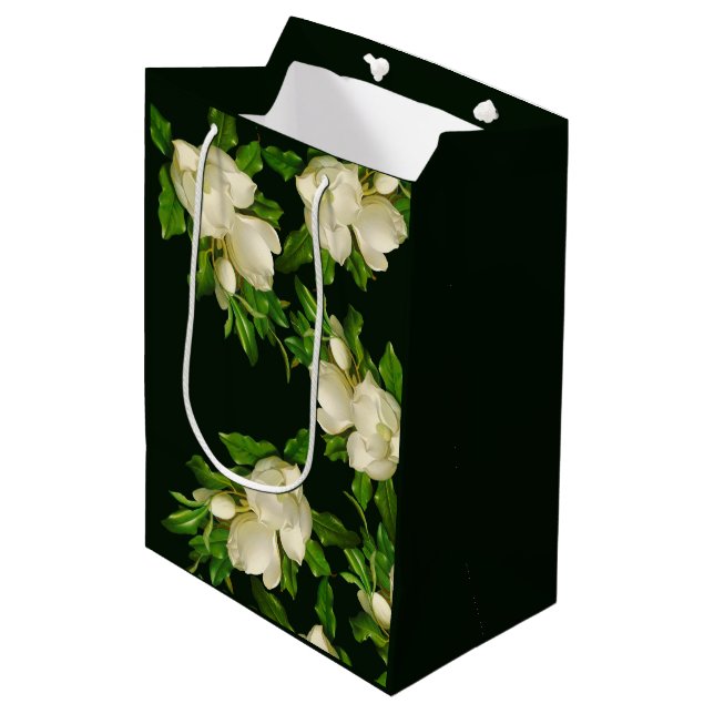 Heade Giant Magnolia Flower Blossom Gift Bag (Front Angled)