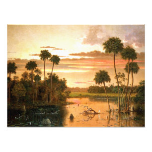 Heade - Great Florida Sunset, fine art painting Photo Print