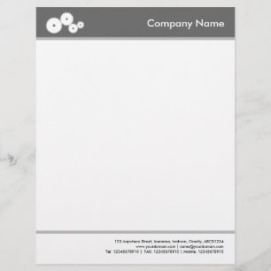 Headed and Footed (Gears) - Grey Letterhead Design