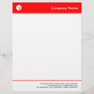 Headed and Footed - Red Customized Letterhead