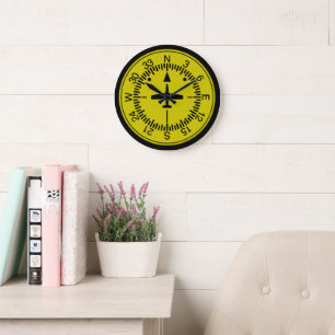 Heading Indicator Pilot Aviation Geek Large Clock