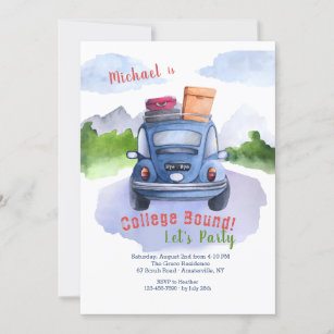 Heading Out College Bound Party Invitation