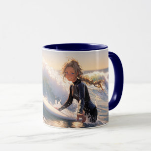 Heading out to catch a wave mug