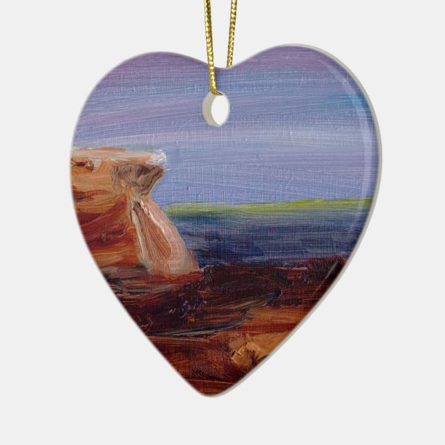 Headland at Long Sands Ceramic Tree Decoration (Left)