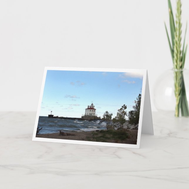 Headlands Beach Lighthouse Card (Front)