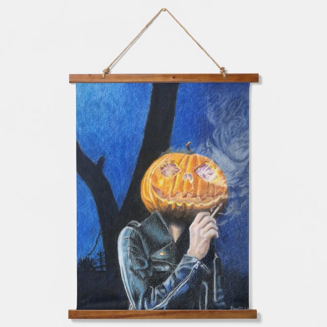 Headless Biker Hanging Tapestry (Front)