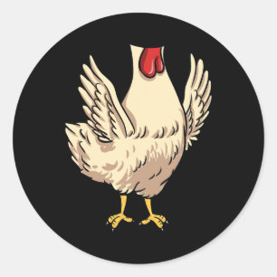 Headless Chicken Costume Halloween Classic Round Sticker