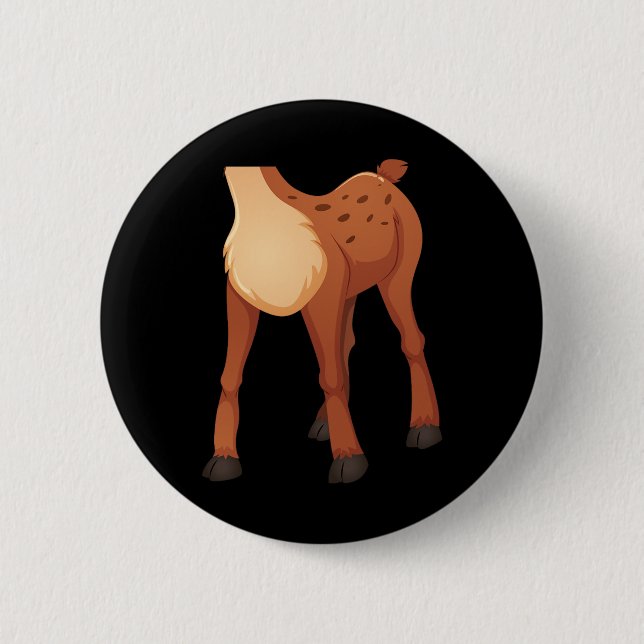 Headless Deer Lazy DIY Halloween Costume Fun Anima 6 Cm Round Badge (Front)
