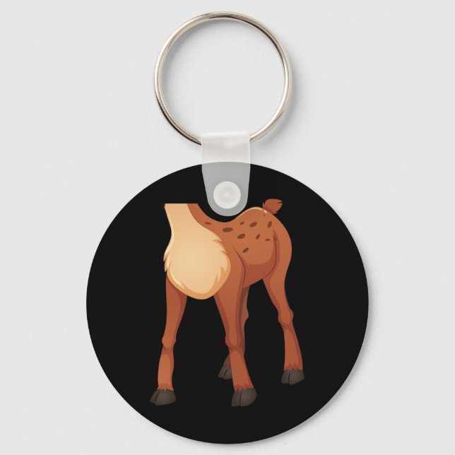 Headless Deer Lazy DIY Halloween Costume Fun Anima Key Ring (Front)