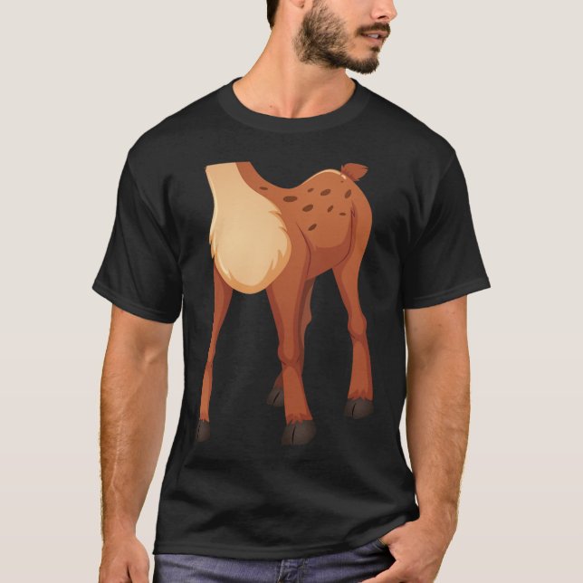 Headless Deer Lazy Diy Halloween Costume Fun Anima T-Shirt (Front)