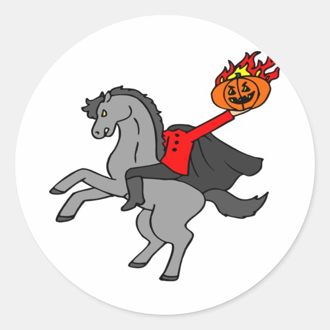 Headless Horseman Classic Round Sticker (Front)
