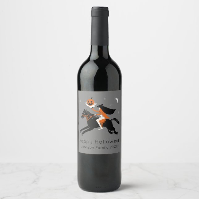Headless Horseman customised Wine Label (Front)