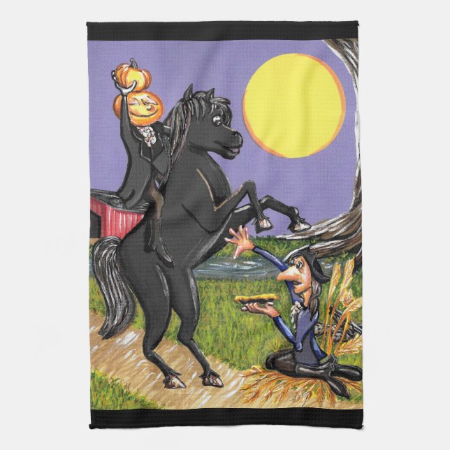 Headless Horseman Daredevil Ichabod Crane exchange Tea Towel (Vertical)