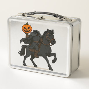 Headless Horseman Halloween/Autumn Metal Lunch Box