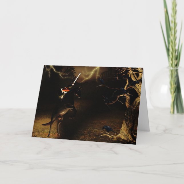 Headless horseman Halloween card (Front)