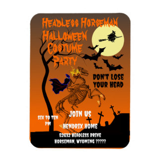 Headless Horseman Halloween Costume Party Magnet